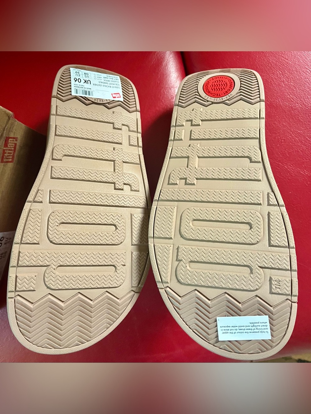 Fitflop womens Gen-ff Buckle Leather Toe-post Sandals, Size 8 - Picture 10 of 10